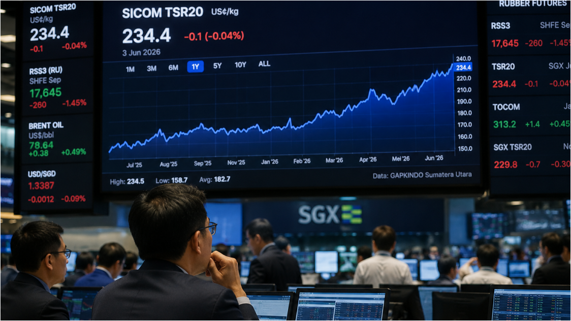 SICOM TSR20 Pulls Back at the Start of the Week, but Bullish Momentum Remains Intact; Market Still Poised to Retest 235–240 US Cents/kg