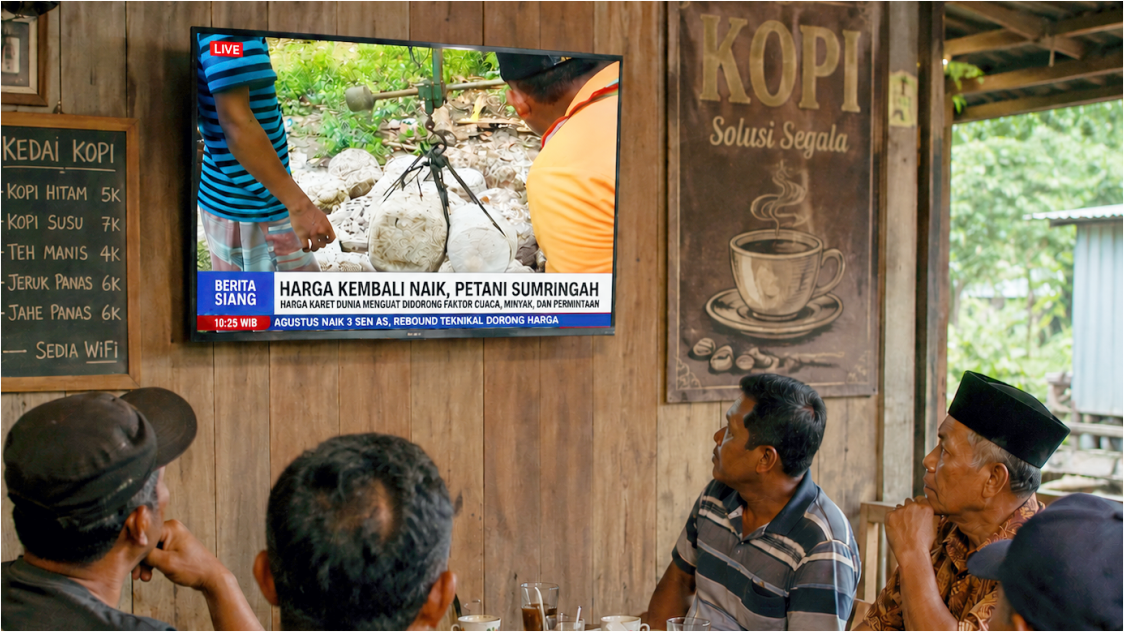 Harga Karet Dunia Bangkit, SICOM Tembus 218 Sen AS; Pasar Masih Dibayangi Cuaca Ekstrem dan Risiko Pasokan