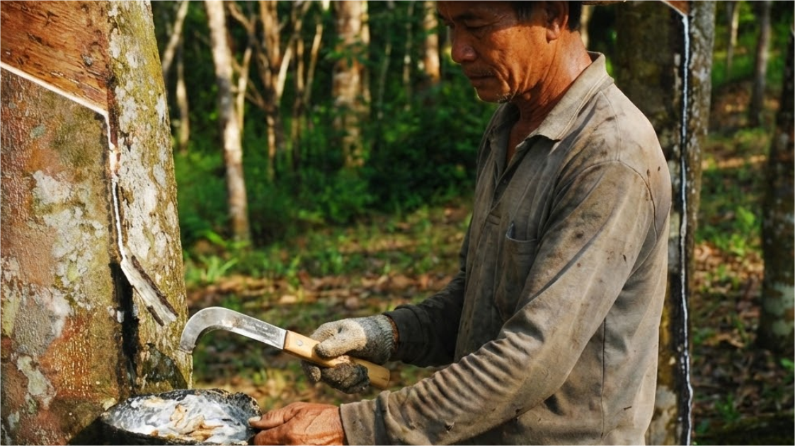 Harga Karet Asia Melemah