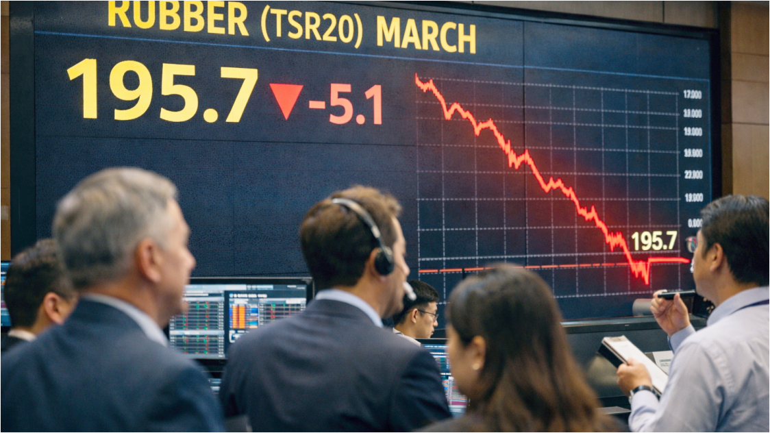 Harga SICOM-TSR20 Tinggalkan Level 200 Sen AS, Terkoreksi di Tengah Tekanan Pasar